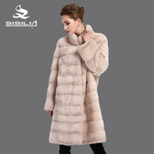 SISILIA 2016 New women real  fur coats,Genuine Leather,Mink fur coat,Sleeve detachable down jacket ,Fashion Slim coats of fur