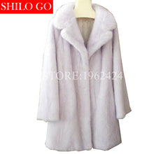Plus size 2017 winter new fashion women high-quality wild paragraph paragraph lapel suits paragraph lavender long mink fur coat