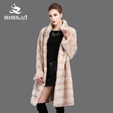 SISILIA 2016 New women real  fur coats,Genuine Leather,Mink fur coat,Sleeve detachable down jacket ,Fashion Slim coats of fur