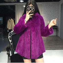 2017 Winter Women's import Mink Fur Coat Winter Women Natural mink fur coat in the long section ladies hooded  thick warm coat