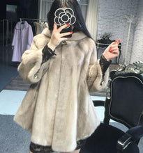 2017 Winter Women's import Mink Fur Coat Winter Women Natural mink fur coat in the long section ladies hooded  thick warm coat