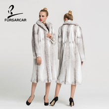 FURSARCAR 2017 New Style Mink Fur Coat 100% Natural Real Mink Fur Coats Women Winter Overcoat For Female With Fur Collar
