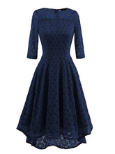 Half Sleeve Asym Women's Lace Dress