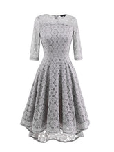 Half Sleeve Asym Women's Lace Dress