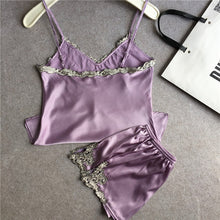 Silk Satin Lace  Pajama Set