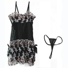 Women Sexy Lace Nightgown Cotton Nightdress Stretch See Through Bodycon Mini Dress Sleepwear Mesh Lingerie Plus Size Nightwear