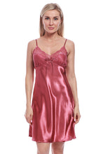 BellisMira Women’s Satin Lace Full Slip Chemise Silk Nightgown Sleepwear