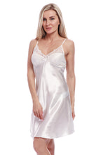 BellisMira Women’s Satin Lace Full Slip Chemise Silk Nightgown Sleepwear