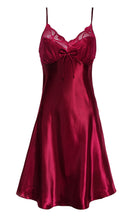 BellisMira Women’s Satin Lace Full Slip Chemise Silk Nightgown Sleepwear