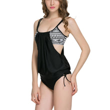 Womens Two Piece Bikini Strap Removable Padded Tankini Swimsuits