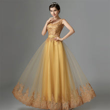 Long Party Dresses 2016 Elegant Floor-Length Embroidery Evening Gowns
