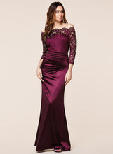 Retro Off Shoulder Ruched Bridesmaid Maxi Dress