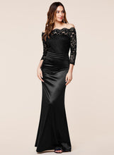 Retro Off Shoulder Ruched Bridesmaid Maxi Dress