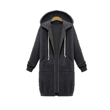Women's Long Zip Sweatshirt Hoodie