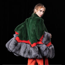 Women Real Genuine Mink Fur Coat Luxury Fur 2018 New Arrvial Fashion NaturalOne Piece Female Mink Fur Jacket Silver Fox Fur Cuff