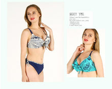 2018 New Bikinis Women Swimsuit Retro Push Up Sexy Bikini Set Vintage Plus Size Swimwear Female High Waist Big Size bikini set
