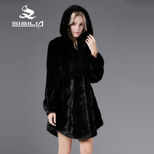 SISILIA 2016 New Fashion Winter Autumn Women's No Dyed Denmark  Mink Fur Coat Long Style Coats Sable Fur Coat From Natural Fur